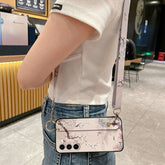 Crossbody Lanyard and Wrist Strap Silicone Phone Case for Samsung Galaxy S23 Series with Detachable Adjustable Strap